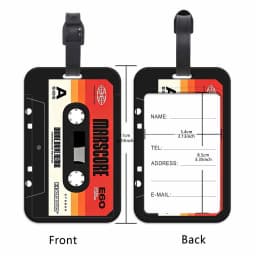 Retro Cartoon Tape Lightweight Plane Fashion Printed Luggage ID Tag Business Trip Bag Tag Luggage Accessories Portable