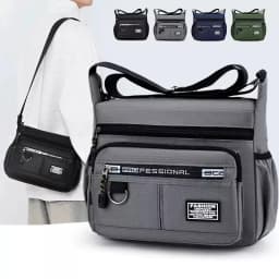 Men Crossbody Bag Single Shoulder Bags Big Capacity Commuter Storage Bag Fashion Multi-Pockets Business Travel Crossbody Bags
