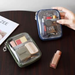 NEW Portable Lipstick Transparent Touch-Up Cosmetic Pouch Cosmetic Organizer Travel Bluetooth Headphone Charging Cable Pouch