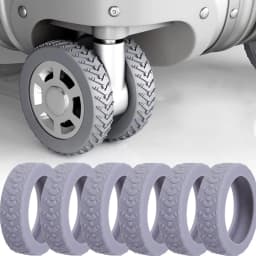 24/4pcs Colorful Travel Luggage Wheels Cover Thicken Silicone Luggage Wheel Protector Reduce Noise Roller Protective Sleeves