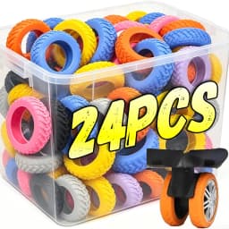 24/4pcs Colorful Travel Luggage Wheels Cover Thicken Silicone Luggage Wheel Protector Reduce Noise Roller Protective Sleeves