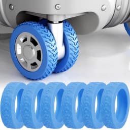 24/4pcs Colorful Travel Luggage Wheels Cover Thicken Silicone Luggage Wheel Protector Reduce Noise Roller Protective Sleeves