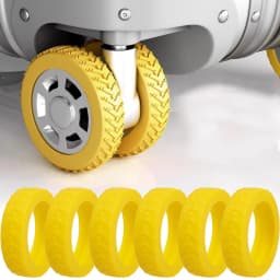 24/4pcs Colorful Travel Luggage Wheels Cover Thicken Silicone Luggage Wheel Protector Reduce Noise Roller Protective Sleeves