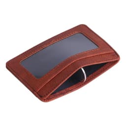 Mini Travel PU Leather Card Holder Wallet Lizard Pattern ID Window Case for Men Women Compact Wallet Organizer