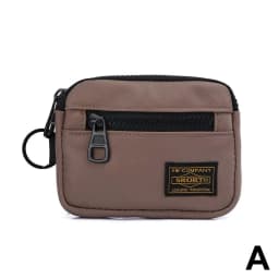 Small Casual Men's Coin Purse Canvas Zipper Short Wallet Retro Key Holder Money Bag Trend Youth Mini Handbag