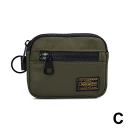 Small Casual Men's Coin Purse Canvas Zipper Short Wallet Retro Key Holder Money Bag Trend Youth Mini Handbag