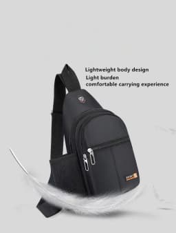 New Waterproof Crossbody Bag, Fashionable Chest Bag, Multifunctional Casual Single Shoulder Water Cup, Men's Backpack for Travel
