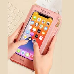 2025 New Touch Screen Mobile Phone Bag Handbag Female Crossbody Wallet One-Shoulder Transparent Coin Purse