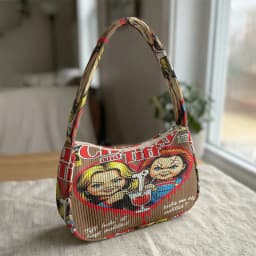 Trendy Chucky & Tiffany Print Shoulder Bag, Corduroy Underarm Bag for Daily Casual Use