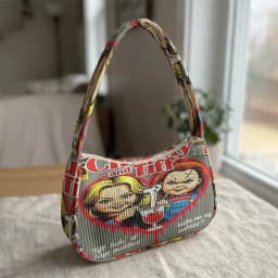 Trendy Chucky & Tiffany Print Shoulder Bag, Corduroy Underarm Bag for Daily Casual Use
