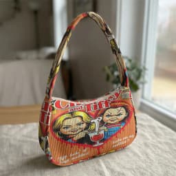Trendy Chucky & Tiffany Print Shoulder Bag, Corduroy Underarm Bag for Daily Casual Use