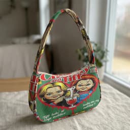 Trendy Chucky & Tiffany Print Shoulder Bag, Corduroy Underarm Bag for Daily Casual Use