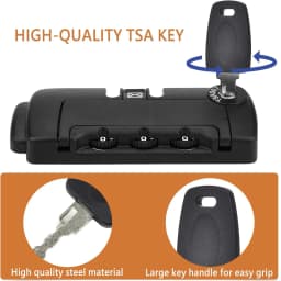 TSA007 TSA002 Master Keys for Luggage Replacement for Bag Luggage Suitcase Customs (TSA007 TSA002-Black)