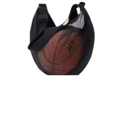 Anti-Tear Mesh Single Ball Bag Fits Size 7 Basketball Soccer Volleyball Crossbody Carrier With Adjustable Strap & Zipper