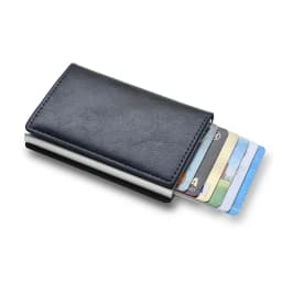 Rfid Carbon Fiber Credit Card Holder Wallets Men Brand Magic Trifold Leather Slim Mini Wallet Small Cardholder Money Bag Male