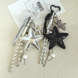 2026 New PU Leather Starfish Bag Charm Cute Decorative Keychain Decoration Fashion Braided Rope Bag Accessorie