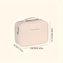 PU Leather Double Layer Makeup Bag Large Capacity Cosmetic Bags Luxury Cosmetics Organizer Women's Travel Essentials