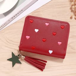 2026 Spring Summer Wallet Women Ladies Mini Tassel Wallets Cute Short Zipper Lovely Pu Leather Coin Purse Female Hand Wallet