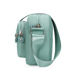 Women's Solid Color Multi-Pocket Crossbody Bag, Multi-Functional Shoulder Bag, Trendy Same-Color Business Bag