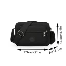 Women's Solid Color Multi-Pocket Crossbody Bag, Multi-Functional Shoulder Bag, Trendy Same-Color Business Bag
