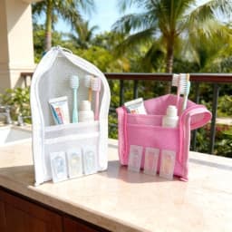1/2pcs EVA Mesh Cosmetic Bag Travel Stand Storage Makeup Bag Organizer Female Make Up Pouch Portable Toiletry Beauty Case