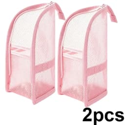 1/2pcs EVA Mesh Cosmetic Bag Travel Stand Storage Makeup Bag Organizer Female Make Up Pouch Portable Toiletry Beauty Case