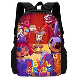 Cartoon A-AmazingS DigitalS Circus Child School Backpack with Lunch Bags ,Pencil Bags ,School Bags for Boys Girls Best Gift