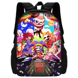 Cartoon A-AmazingS DigitalS Circus Child School Backpack with Lunch Bags ,Pencil Bags ,School Bags for Boys Girls Best Gift
