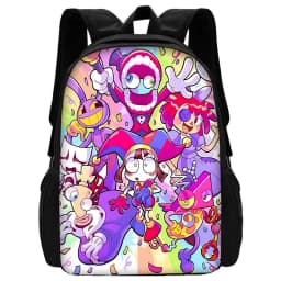Cartoon A-AmazingS DigitalS Circus Child School Backpack with Lunch Bags ,Pencil Bags ,School Bags for Boys Girls Best Gift