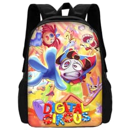 Cartoon A-AmazingS DigitalS Circus Child School Backpack with Lunch Bags ,Pencil Bags ,School Bags for Boys Girls Best Gift