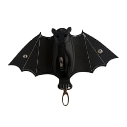 Creative Gothic Bat Zipper Bag, Bat Wallet Keychain, Mini Wallet Pendant, Halloween Bat Keychain Accessories
