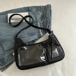 Y2k Harajuku Shoulder Bag Women Korean Transparent Ita Bag School Crossbody Bag Female Japanese Designer Preppy Handbag Purse