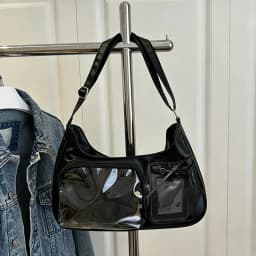 Y2k Harajuku Shoulder Bag Women Korean Transparent Ita Bag School Crossbody Bag Female Japanese Designer Preppy Handbag Purse