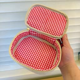Ins-style Plush Makeup Bag Featuring Strawberry Embroidery, Portable Lightweight Storage Bag, Great for Daily Use & Outdoor Trip