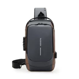 Sling Bag for Men Women Theft Crossbody Backpack with USB Charging Port Waterproof Chest Bag with Password Lock