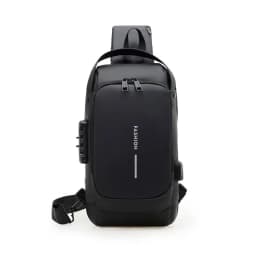 Sling Bag for Men Women Theft Crossbody Backpack with USB Charging Port Waterproof Chest Bag with Password Lock