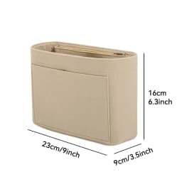 Felt Purse Organizer Insert with Multi Pockets, Bag-in-Bag Liner for Handbags & Backpacks, Travel Makeup Storage Bag