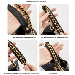 Bag Shoulder Pads For Chanel 25Bag Pressure-reducing Leather Shoulder Rest Anti-slip Bag Strap Anti-strangulation Bag Accessory