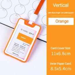 Unisex Colorful Employee Id Case with Lanyard Double Side Id Credit Card Holder Access Bus Card Case Badge Holder Card Sleeve