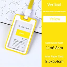 Unisex Colorful Employee Id Case with Lanyard Double Side Id Credit Card Holder Access Bus Card Case Badge Holder Card Sleeve