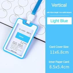 Unisex Colorful Employee Id Case with Lanyard Double Side Id Credit Card Holder Access Bus Card Case Badge Holder Card Sleeve