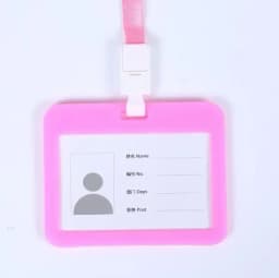 Unisex Colorful Employee Id Case with Lanyard Double Side Id Credit Card Holder Access Bus Card Case Badge Holder Card Sleeve