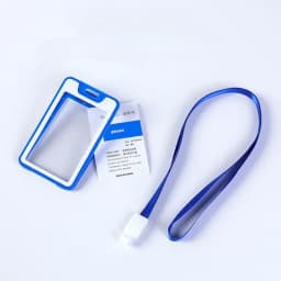Unisex Colorful Employee Id Case with Lanyard Double Side Id Credit Card Holder Access Bus Card Case Badge Holder Card Sleeve