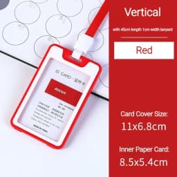 Unisex Colorful Employee Id Case with Lanyard Double Side Id Credit Card Holder Access Bus Card Case Badge Holder Card Sleeve