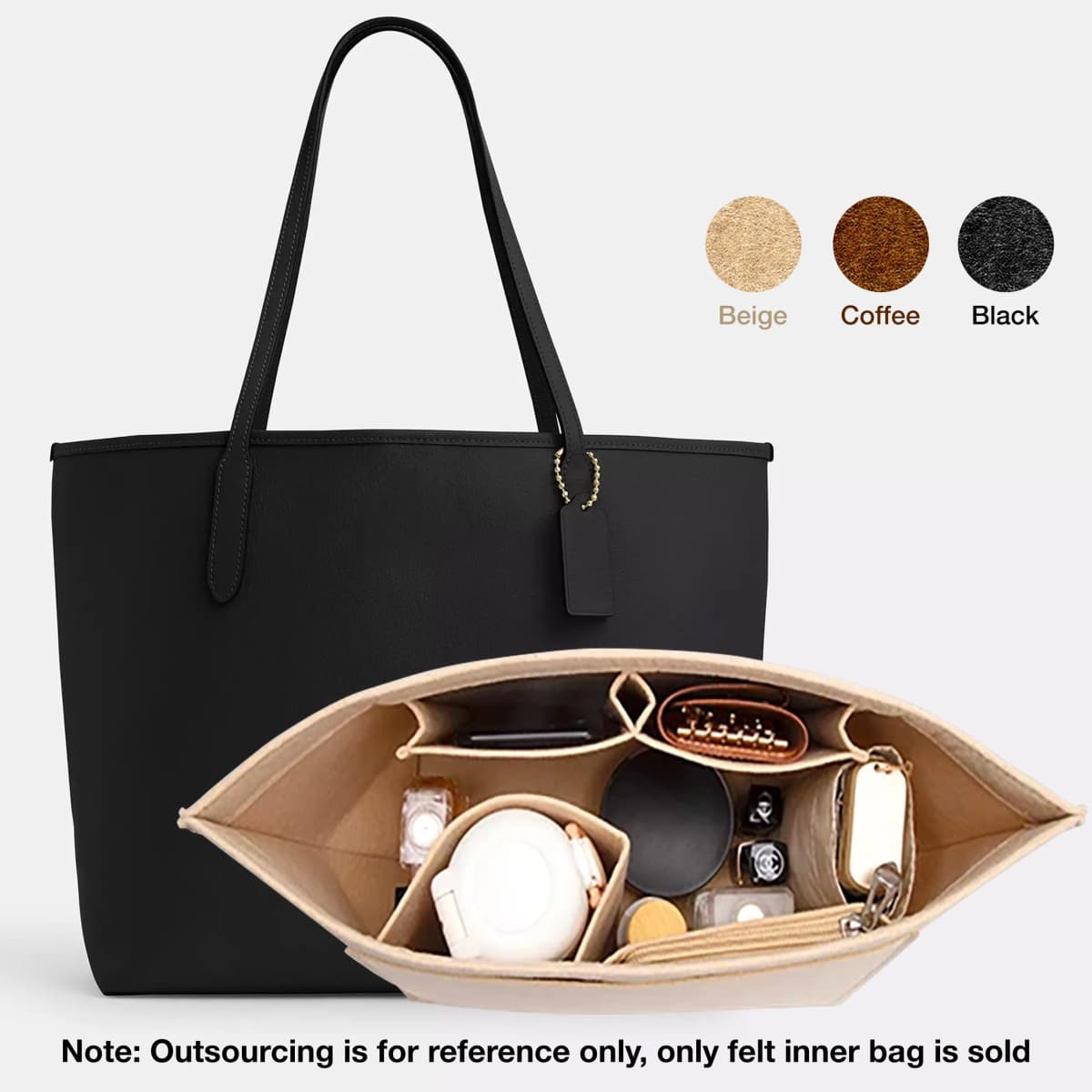 Felt Insert Bag Fits For Longchamp Handbag Liner Bag Felt Cloth Makeup Bag Support Travel Portable Insert Purse Organizer