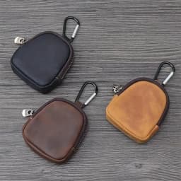 Retro Genuine Leather Coin Purse Mini with Zipper Small Zipper Pouch Key Bag Pendant For Coins Earphones Accessories