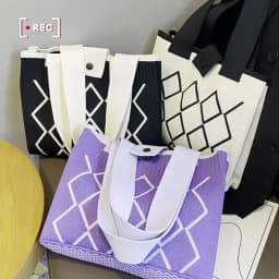 New Fashion Shoulder Bag Large Capacity Women Bags Handheld Versatile Knittted Corchet Shoulder Tote Bags