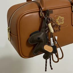 Pony Keychain Leather Backpack Charm Ins Personalized Car Keychain Bag Pendant Miu Purse Femme Handbag Strap Decoration Gift