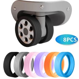 8pcs Silicone Luggage Wheel Covers Suitcase Caster Protectors Reduce Noise Trolley Box Casters Cover Travel Luggage Accessories