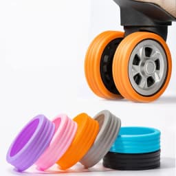 8pcs Silicone Luggage Wheel Covers Suitcase Caster Protectors Reduce Noise Trolley Box Casters Cover Travel Luggage Accessories